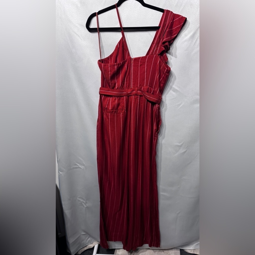 Three Floor Rent the Runway Stripe one shoulder Margaux jumpsuit Sz 6 $360 - Picture 11 of 13